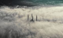 Nevşehir kalesi sis bulutunda kayboldu!