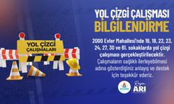 Nevşehir 2000 Evler Mahallesi’nde Yol Çizgileri Yenileniyor