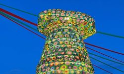 Ürgüp’te Peribacasına Örgü Mont Giydirildi