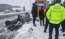 Nevşehir Acıgöl Yolu’nda Otomobil Takla Attı: 1 Yaralı