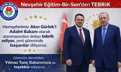 Nevşehir EBS'den Adalet Bakanı Gürlek’e Tebrik Mesajı