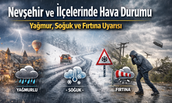 Nevşehir ve İlçelerinde Yağış, Soğuk ve Fırtına Uyarısı