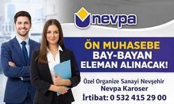 Nevşehir NEVPA Firması Ön Muhasebe Elemanı Alacak