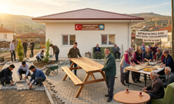 Nevşehir Akpınar’da İmeceyle Köye Sosyal Tesis Kazandırıldı
