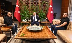 Vali Fidan, Nevşehirli şehit babasını makamında ağırladı