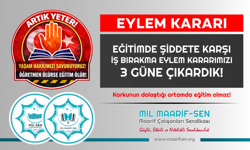 Nevşehir Mil Maarif-Sen: “Eğitimde Şiddete Karşı 3 Günlük İş Bırakma Kararı”
