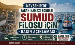 Nevşehir’de Sabah Namazı Sonrası Sumud Filosu İçin Basın Açıklaması