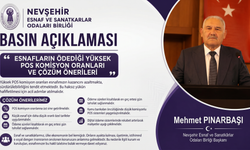 Başkan Mehmet Pınarbaşı: “Yüksek POS Komisyonları Esnafımızı Zorluyor”