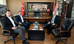 Başkan Arı ve Başkan Yardımcısı Yüzer’den Emniyet Müdürü Karaman’a Ziyaret