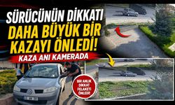 Nevşehir'de yürekleri ağza getiren kaza kamerada