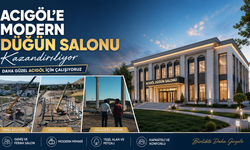 Acıgöl'de Düğün Salonu Projesinde İlk Kazma Vuruldu