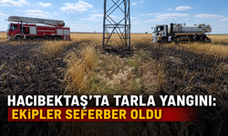 Nevşehir Hacıbektaş'ta Arpa Tarlasında Yangın!
