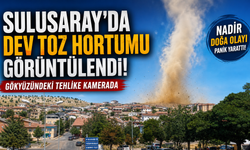 Nevşehir'de Dev Toz Hortumu Görüntülendi