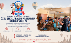 Kapadokya Balon Festivali Öncesi Özel Şekilli Balon Pilotlarına Güvenlik Brifingi