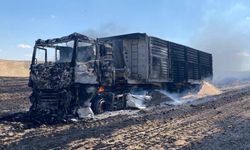 Nevşehir'de Yanan TIR, 180 Dönüm Buğday Tarlasını Kül Etti