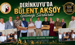 Derinkuyu'da YKS Şampiyonlarına Bülent Aksoy'dan Laptop Hediyesi