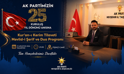 AK Parti Nevşehir Teşkilatından 25. Yıl Anısına Dua Programı