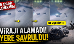 Nevşehir’de Motosiklet Kazası Kamerada! Devrildi, Ayağa Kalktı