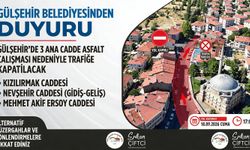 Gülşehir’de 3 Ana Cadde Asfalt Çalışması Nedeniyle Trafiğe Kapatılıyor