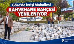 Göre’de İvrişi Mahallesi Kahvehane Bahçesi Yenileniyor