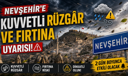 Nevşehir İçin Fırtına Uyarısı! Rüzgârın Hızı 70 Kilometreye Ulaşacak