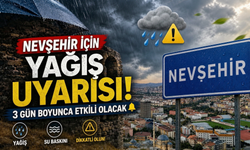 Nevşehir’de Yağışlı Hava Etkili Olacak! Sıcaklıklar 14 Dereceye Kadar Düşecek