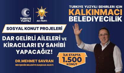 Savran, Nevşehir'de 1500 Sosyal Konut için Başvurular Nisan'da Başlayacak