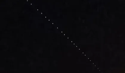 Nevşehir Semalarında Starlink Uyduları Görüntülendi