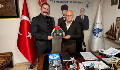 Emin Koçak'tan Taşmedreseliler Genel Başkanı Çelik'e Ziyaret