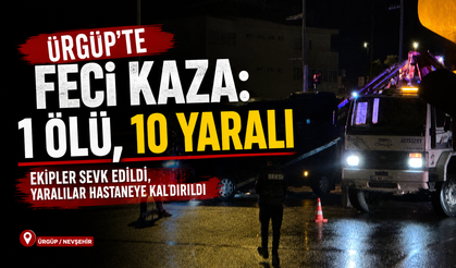 Nevşehir’de Minibüs ile Otomobil Çarpıştı: 1 Ölü, 10 Yaralı