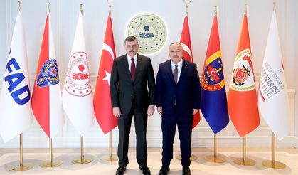 Bakan Çiftçi ile Emniyet Genel Müdürü Fidan Bir Araya Geldi