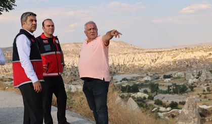 Kapadokya Alan Başkanı Aslanbay ve Başkan Eren, Göreme’yi Yerinde İnceledi