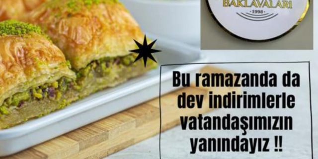Şanlıhan Baklavaların'dan Ramazan İndirimi