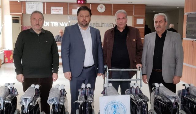 Kozaklı FTR Hastanesine tekerlekli sandalye bağışı