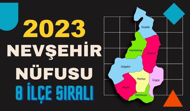 2023 Yılı Nevşehir İlçe, belde ve köylerin nüfusları