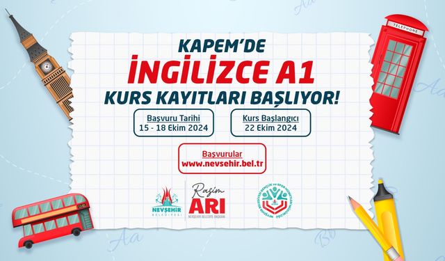 KAPEM’de İngilizce A1 Kursu Açılacak