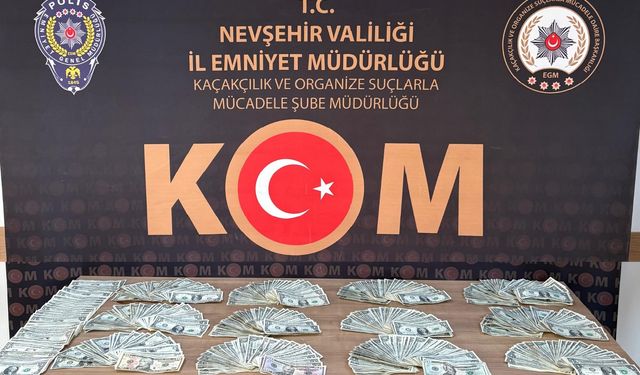 Nevşehir'de sahte olduğu değerlendirilen 692 dolar ele geçirildi