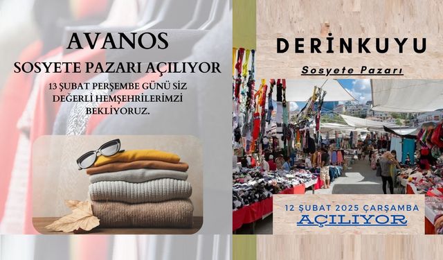 Nevşehir'in 2 ilçesinde sosyete pazarı açılıyor