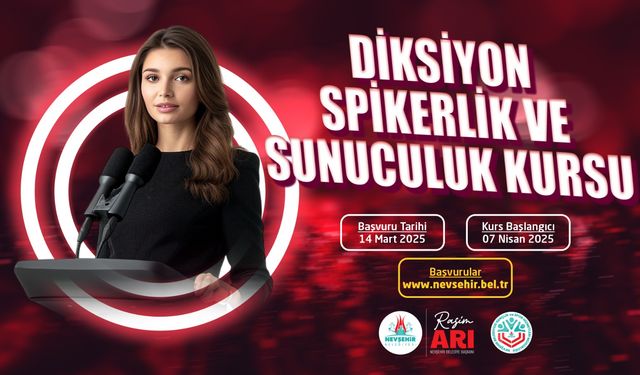 Nevşehir'de “Diksiyon, Spikerlik ve Sunuculuk” Kursu Açılacak