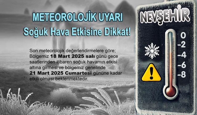 Nevşehir'de sıcaklık 16 derece birden düşüyor: Kar dönüyor!