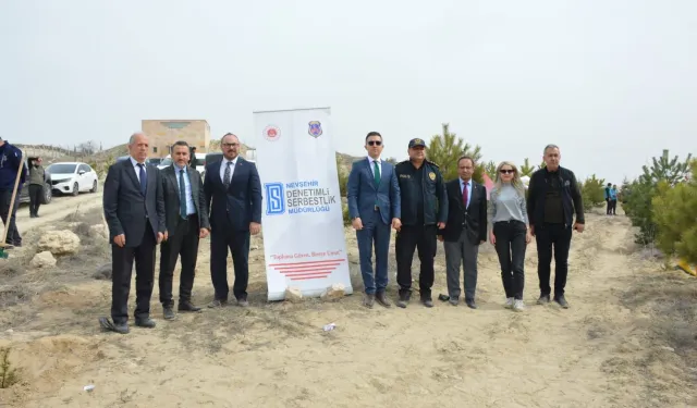 Avanos Adalet Ormanı'nda 200 fidan toprakla buluşturuldu