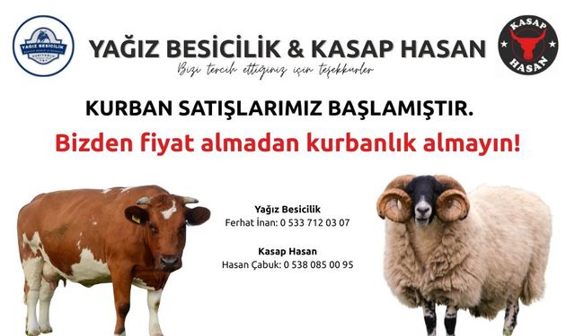 Bizden fiyat almadan kurbanlık almayın!