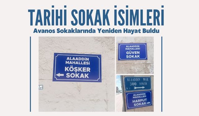 Tarihi sokak isimleri Avanos'ta yeniden hayat buldu