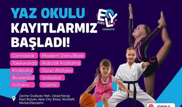 Nevşehir'de Ely Kids Yaz okulu kayıtları başladı!