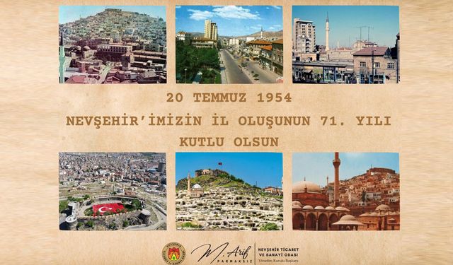 NTSO Başkanı Parmaksız’dan Nevşehir’in İl Oluşunun 71. Yılına Kutlama Mesajı