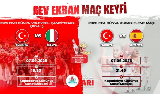 Nevşehir’de Canlı Maç Keyfi Çifte Heyecan