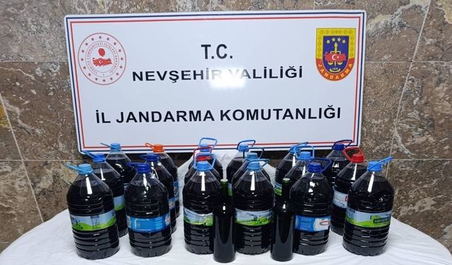 Nevşehir Jandarma Yol Kontrolünde 90 Litre Kaçak Alkol Ele Geçirdi