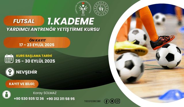 Nevşehir’de Özel Sporcular İçin Futsal Yardımcı Antrenör Kursu Düzenlenecek