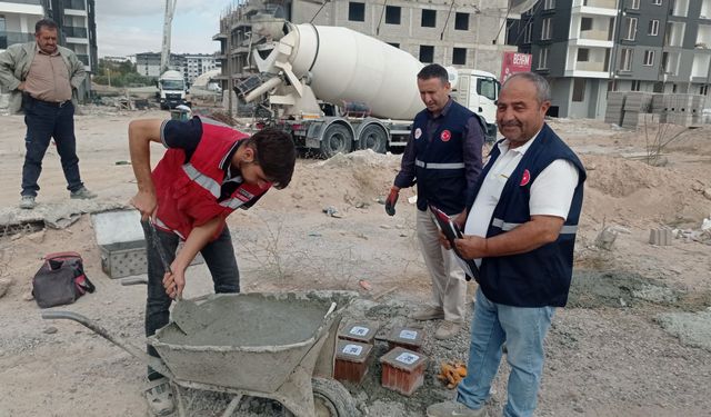 Nevşehir’den Şantiye Denetimi: Malzeme ve Laboratuvar Kontrol Edildi