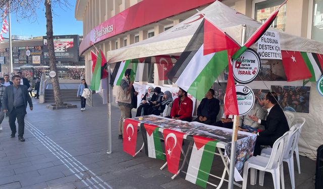 Nevşehir’de Gazze’ye Destek Çadırı Kuruldu